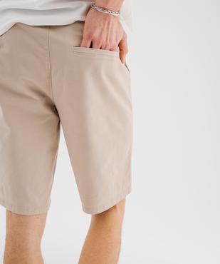 Bermuda chino coupe regular en coton stretch homme vue4 - GEMO (HOMME) - GEMO