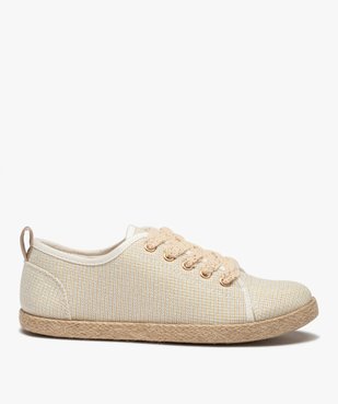 Baskets femme en toile brillante et semelle cordelette vue1 - GEMO (SPORTSWR) - GEMO