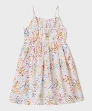 Robe à bretelles en coton à motifs fleuris fille vue4 - GEMO (ENFANT) - GEMO