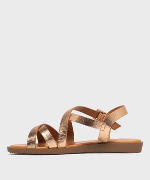 Sandales plates à brides scintillantes femme - Valentina Baldano vue3 - VALENTINA BALDA - GEMO