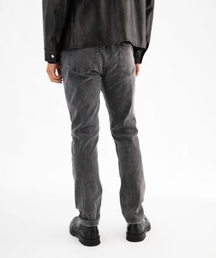 Jean en denim stretch délavé coupe straight homme vue3 - GEMO 4G HOMME - GEMO