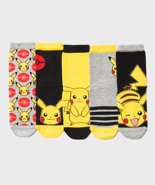 Chaussettes hautes imprimées PIkachu garçon (lot de 5) - Pokémon vue1 - POKEMON - GEMO
