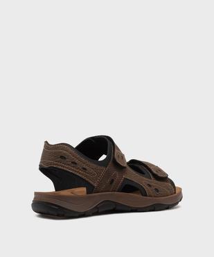 Sandales homme sport unies à scratch vue10 - G'FLEX - GEMO