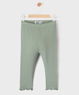 Legging en maille côtelée avec bas froncé bébé fille  vue1 - GEMO 4G BEBE - GEMO