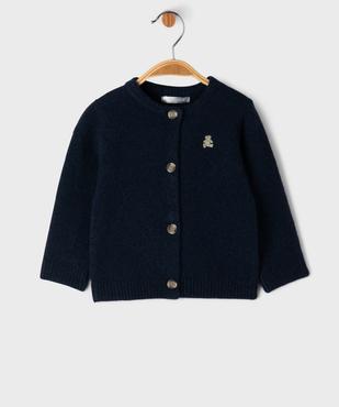 Gilet col rond bébé fille - LuluCastagnette vue1 - LULUCASTAGNETTE - GEMO