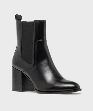 Boots à talon avec élastique latéral femme - Follow Me vue3 - FOLLOW ME - GEMO