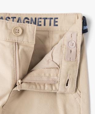 Pantalon chino à revers avec ceinture bicolore garçon - LuluCastagnette vue2 - LULUCASTAGNETTE - GEMO