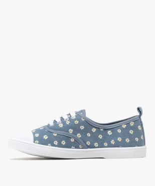 Baskets en toile fleurie et bout en gomme fille vue3 - VALENTINA BALDA - GEMO