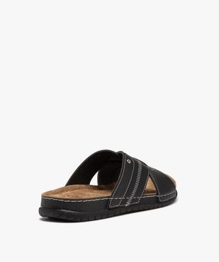 Mules confort à larges brides croisées homme vue4 - GEMO (CASUAL) - GEMO