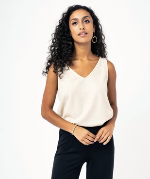 Débardeur col V pailleté femme vue2 - GEMO(FEMME PAP) - GEMO