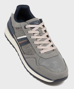 Baskets basses multitextures homme - Urban Steps vue5 - URBAN STEPS - GEMO