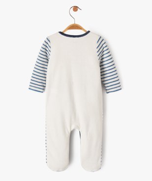 Pyjama en velours à rayures bébé garçon vue3 - GEMO(BB COUCHE) - GEMO