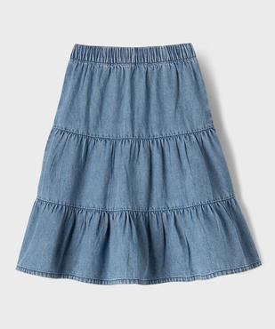 Jupe en jean longues à volants bohème fille vue5 - GEMO (ENFANT) - GEMO