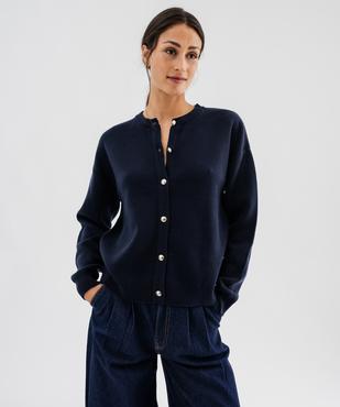 Gilet classique avec col en jean amovible femme - LuluCastagnette vue4 - LULUCASTAGNETTE - GEMO