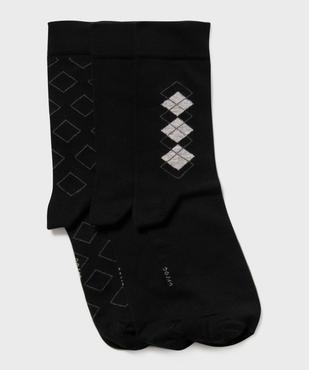 Chaussettes à motifs losanges homme (lot de 3) vue1 - GEMO(HOMWR HOM) - GEMO