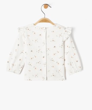 Tee-shirt manches longues avec volants aux épaules bébé fille vue4 - GEMO 4G BEBE - GEMO