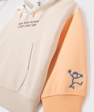 Sweat à capuche en maille bouclette mixte enfant - Gémo x Maëva vue3 - GEMO 4G GARCON - GEMO