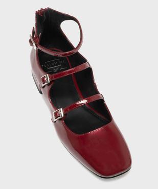 Ballerines vernies avec brides et zip au talon femme - Follow Me vue5 - FOLLOW ME - GEMO
