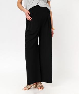 Pantalon de grossesse large et fluide avec taille smockée vue1 - GEMO 4G MATERN - GEMO