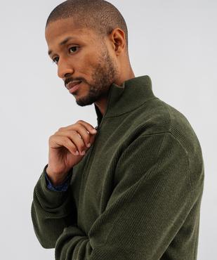 Pull en coton à col camionneur homme vue2 - GEMO (HOMME) - GEMO