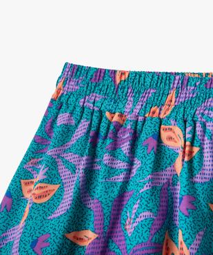 Jupe patineuse en viscose fluide imprimée fille vue2 - GEMO 4G FILLE - GEMO