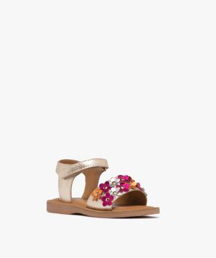Sandales en cuir brillant à bride fantaisie fille vue2 - TANEO GEMO FOR GOOD - GEMO