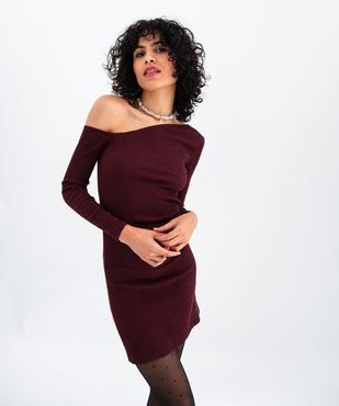 Robe à manches longues avec encolure asymétrique femme vue2 - GEMO(FEMME PAP) - GEMO