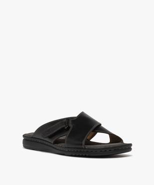Mules en cuir à semelle intérieure moelleuse homme - Pierre Cardin vue3 - PIERRE CARDIN D - GEMO