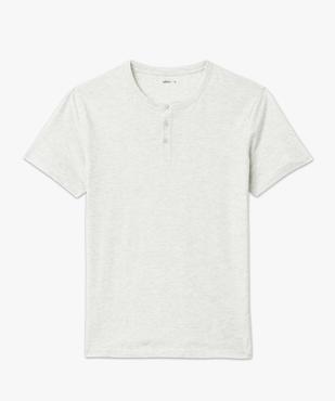 Tee-shirt manches courtes col tunisien homme vue3 - GEMO 4G HOMME - GEMO