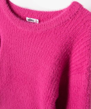 Pull à col rond en maille duveteuse fille vue2 - GEMO (ENFANT) - GEMO