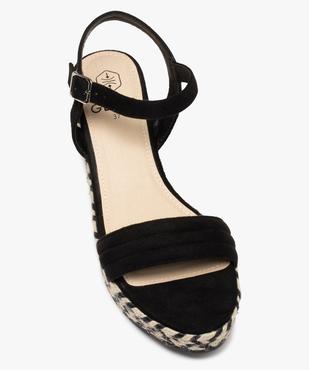 Sandales femme compensées à brides suédées vue5 - GEMO(URBAIN) - GEMO