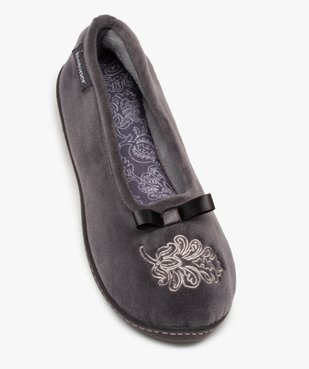 Chaussons femme ballerines confort en velours - Isotoner vue5 - ISOTONER - GEMO