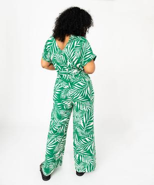 Combinaison pantalon manches courtes fluide femme grande taille vue3 - GEMO (G TAILLE) - GEMO