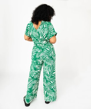 Combinaison pantalon manches courtes fluide femme grande taille vue3 - GEMO (G TAILLE) - GEMO