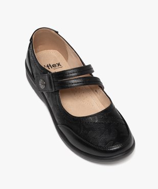 Ballerines confort à double bride scratch femme vue11 - G'FLEX - GEMO