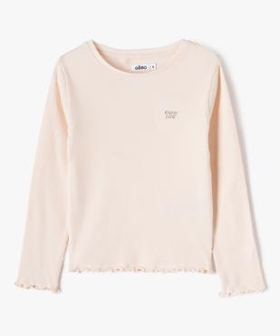 Tee-shirt à manches longues et maille côtelée fille vue1 - GEMO 4G FILLE - GEMO
