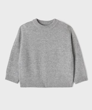 Pull à col rond en maille moelleuse et extensible garçon vue1 - GEMO (ENFANT) - GEMO