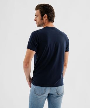 Tee-shirt manches courtes col rond en coton homme vue3 - GEMO 4G HOMME - GEMO