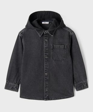 Chemise en jean à manches longues et capuche garçon vue3 - GEMO (ENFANT) - GEMO