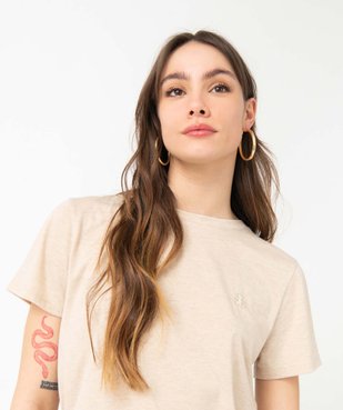 Tee-shirt femme à paillettes - LuluCastagnette vue2 - LULUCASTAGNETTE - GEMO