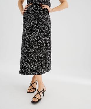 Jupe à taille élastiquée en viscose fluide imprimée femme vue3 - GEMO 4G FEMME - GEMO