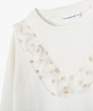 Pull fille à plastron volanté - LuluCastagnette vue2 - LULUCASTAGNETTE - GEMO