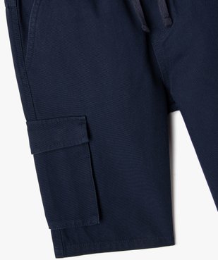 Bermuda cargo regular en coton avec taille ajustable garçon vue3 - GEMO (JUNIOR) - GEMO