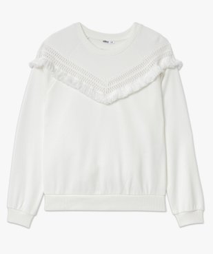 Sweat avec franges et maille ajourée sur le buste femme vue4 - GEMO(FEMME PAP) - GEMO