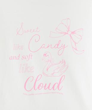 Tee-shirt manches longues en coton imprimé fille vue5 - GEMO 4G FILLE - GEMO