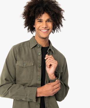 Chemise homme unie en toile denim vue6 - GEMO (HOMME) - GEMO