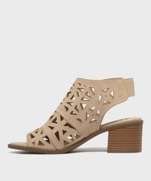 Bottines ouvertes devant et talon femme - Valentina Baldano vue3 - VALENTINA BALDA - GEMO