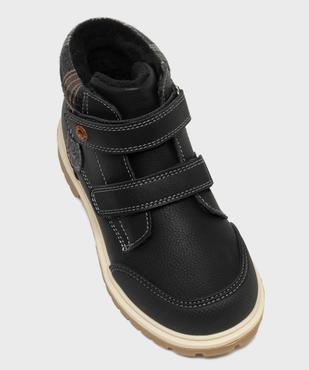 Boots fourrées à scratch et col tartan garçon - Buggy Shoes vue5 - BUGGY - GEMO