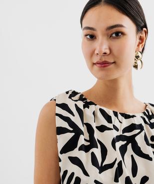 Blouse sans manches forme blousante femme vue2 - GEMO(FEMME PAP) - GEMO