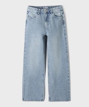 Jean Straight avec taille ajustable fille vue2 - GEMO (JUNIOR) - GEMO